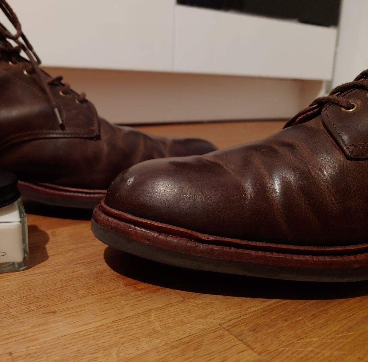 Photo by brunizam on November 25, 2022 of the Meermin Service Boot in Rust Waxy Calf.