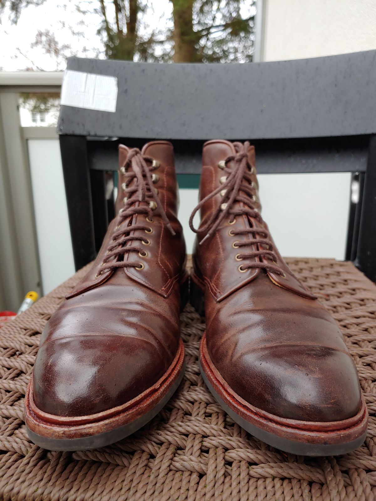 Photo by brunizam on December 2, 2022 of the Meermin Service Boot in Rust Waxy Calf.