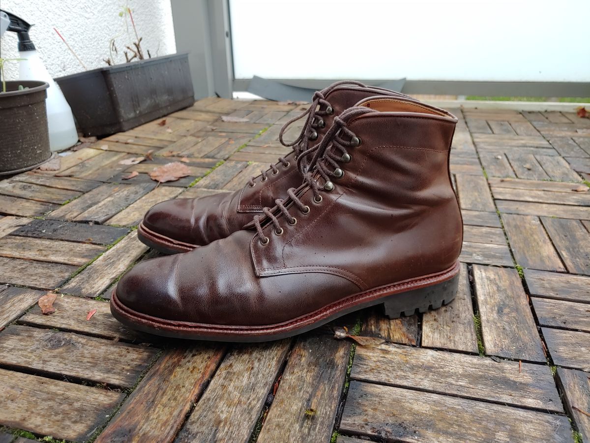Photo by brunizam on December 2, 2022 of the Meermin Service Boot in Rust Waxy Calf.