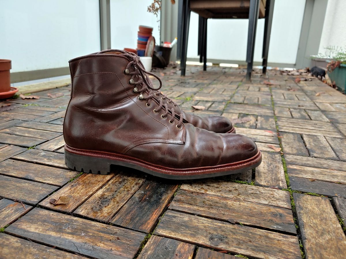 Photo by brunizam on December 2, 2022 of the Meermin Service Boot in Rust Waxy Calf.