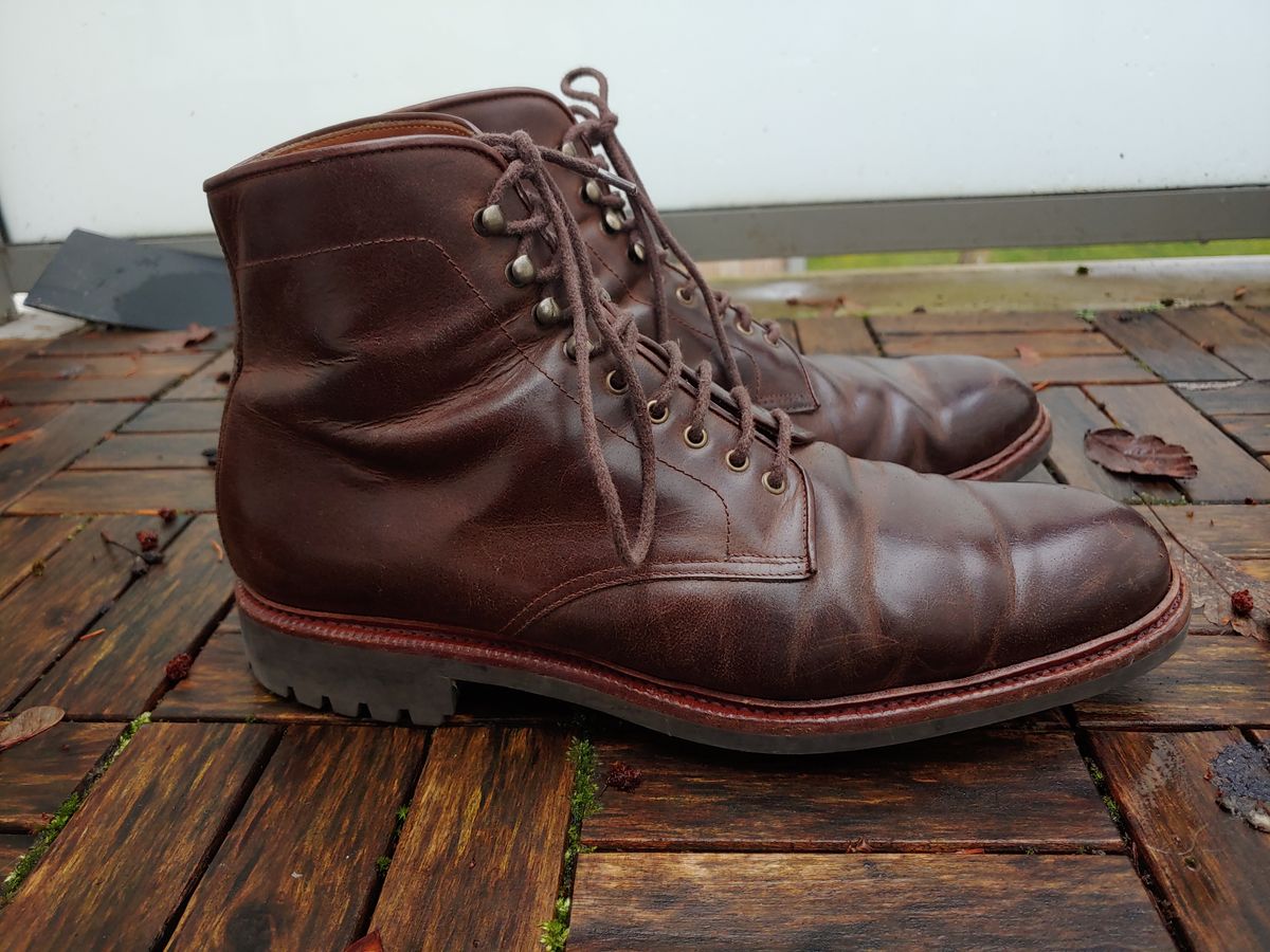 Photo by brunizam on January 3, 2023 of the Meermin Service Boot in Rust Waxy Calf.