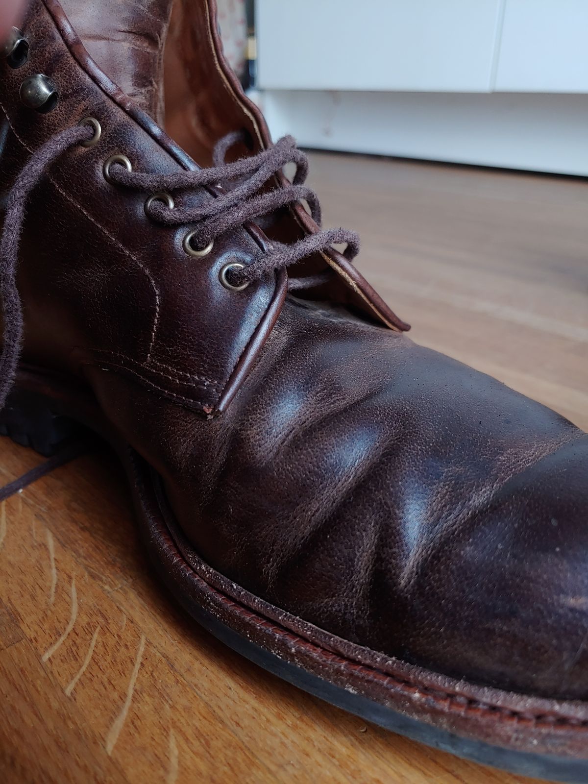 Photo by brunizam on January 17, 2023 of the Meermin Service Boot in Rust Waxy Calf.