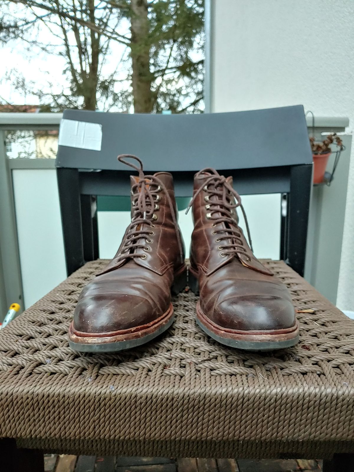 Photo by brunizam on February 1, 2023 of the Meermin Service Boot in Rust Waxy Calf.