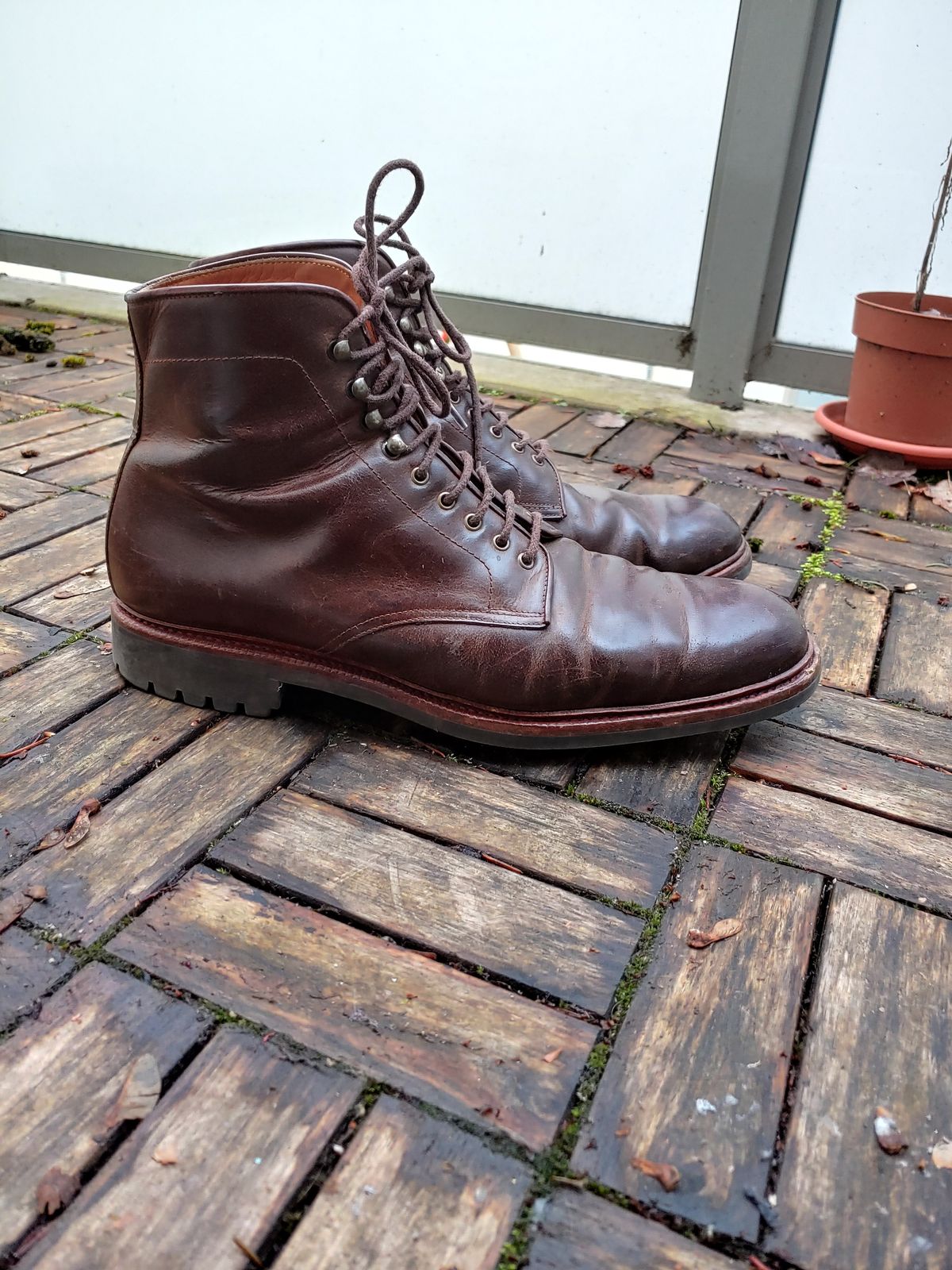 Photo by brunizam on February 1, 2023 of the Meermin Service Boot in Rust Waxy Calf.