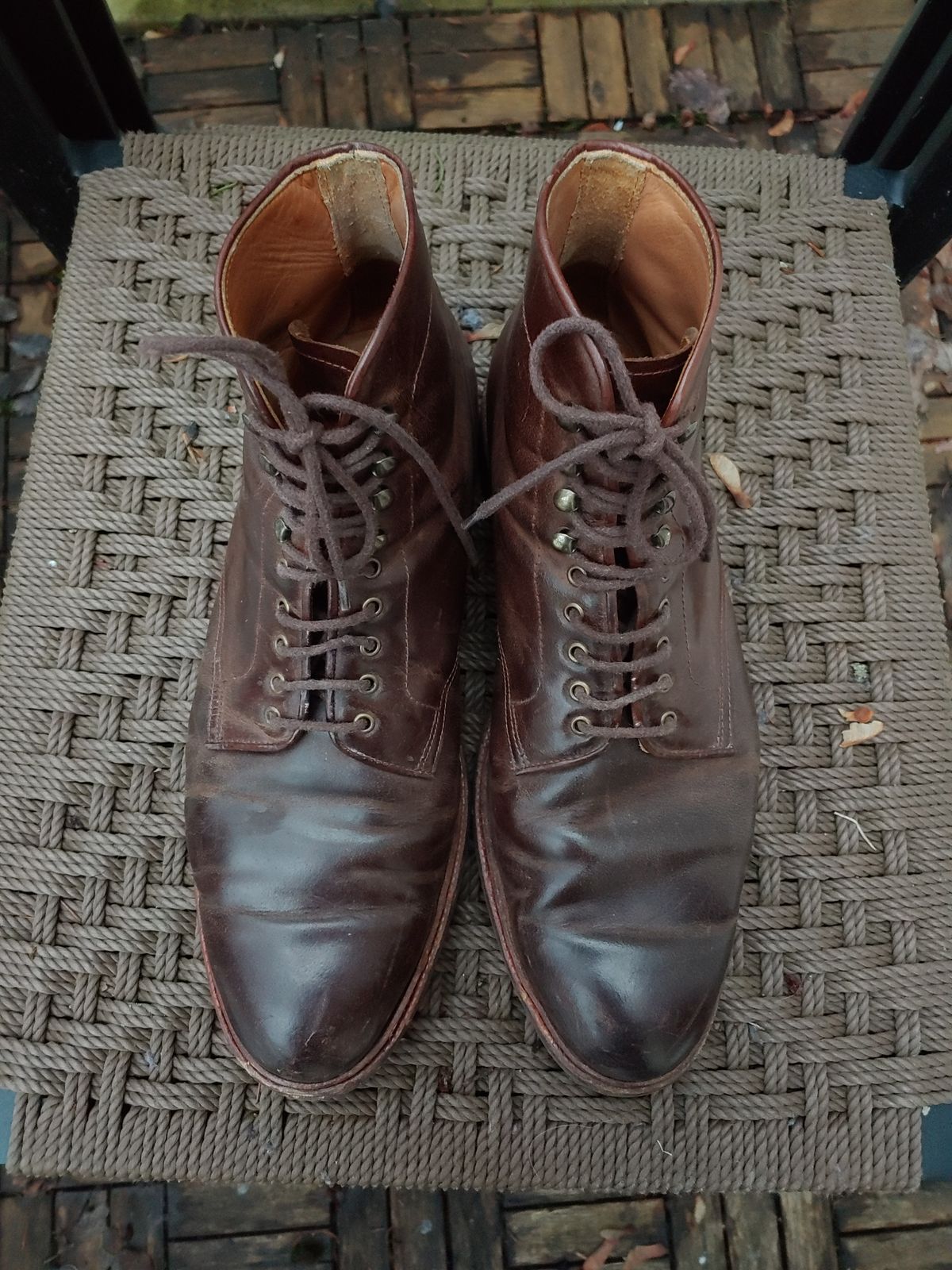 Photo by brunizam on February 1, 2023 of the Meermin Service Boot in Rust Waxy Calf.