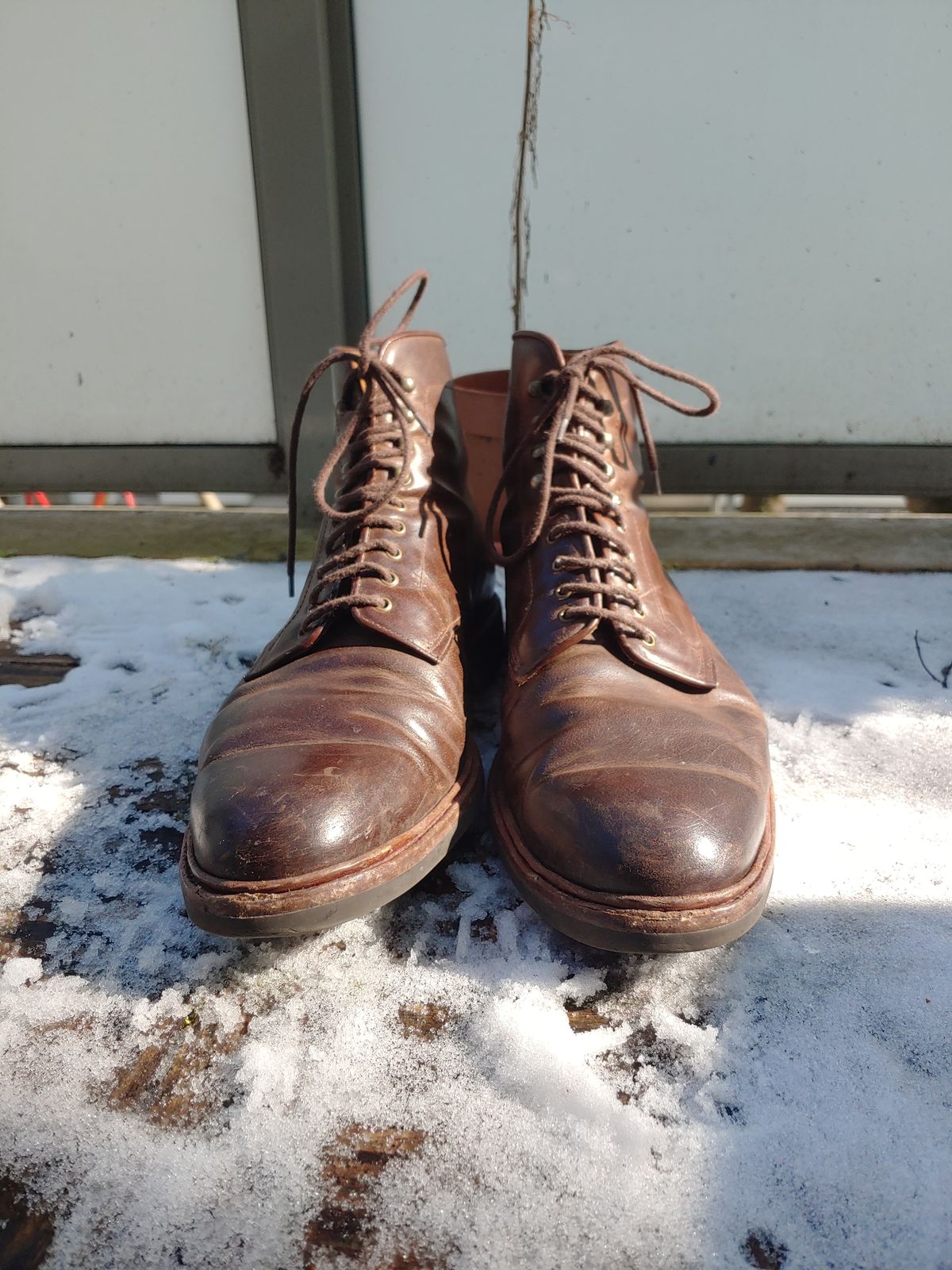 Photo by brunizam on March 1, 2023 of the Meermin Service Boot in Rust Waxy Calf.