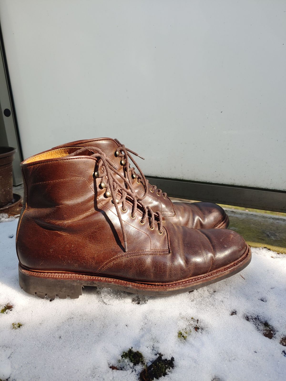 Photo by brunizam on March 1, 2023 of the Meermin Service Boot in Rust Waxy Calf.