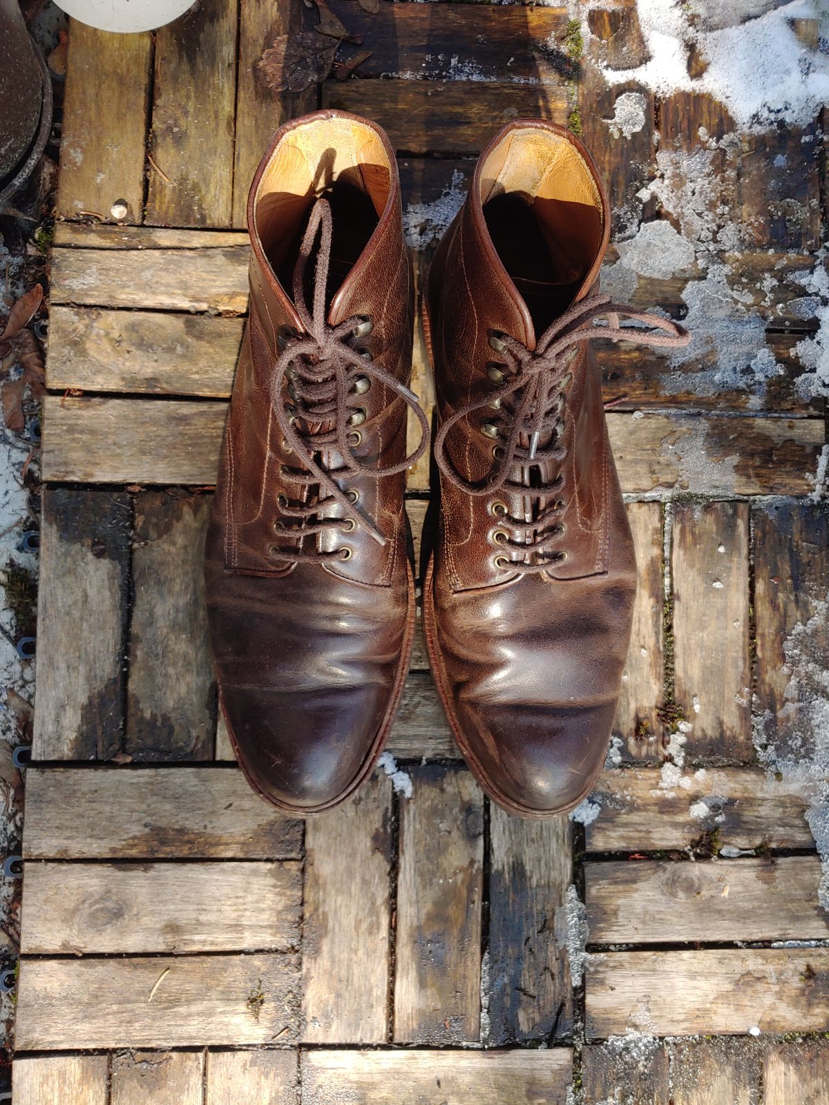 Photo by brunizam on March 1, 2023 of the Meermin Service Boot in Rust Waxy Calf.