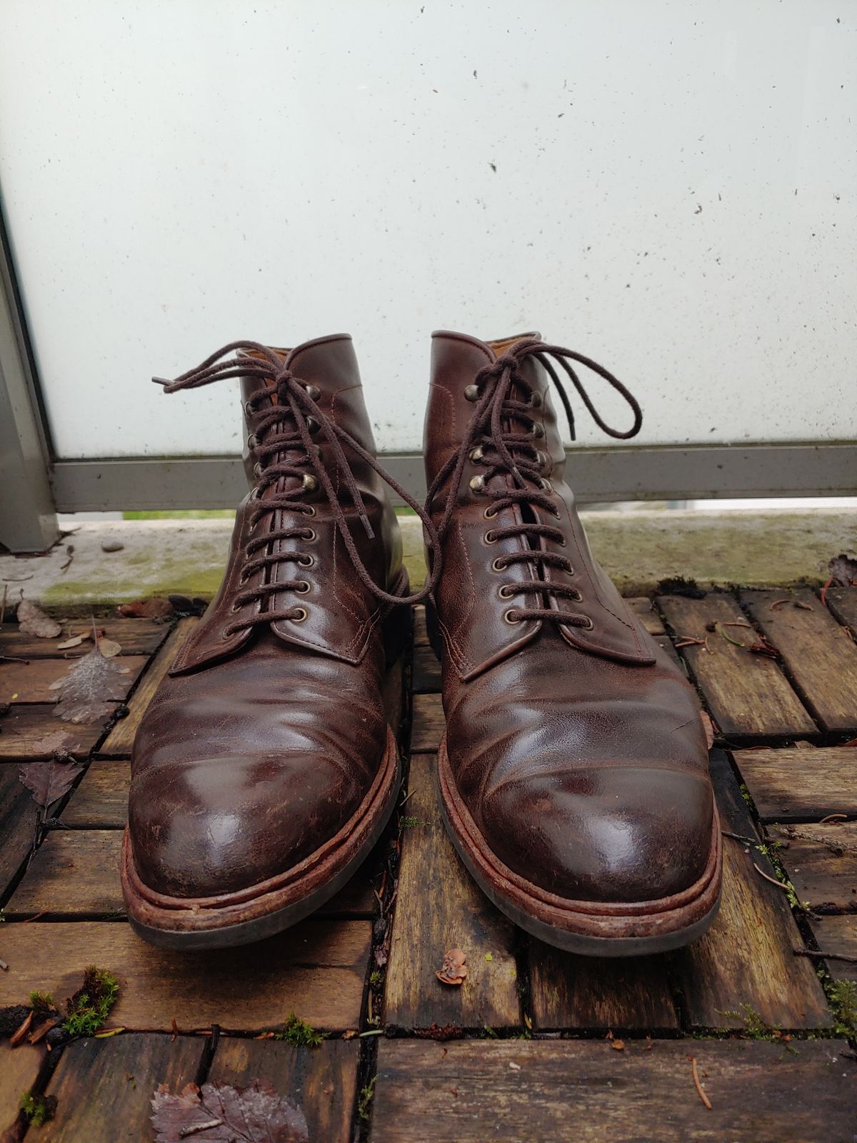 Photo by brunizam on April 2, 2023 of the Meermin Service Boot in Rust Waxy Calf.