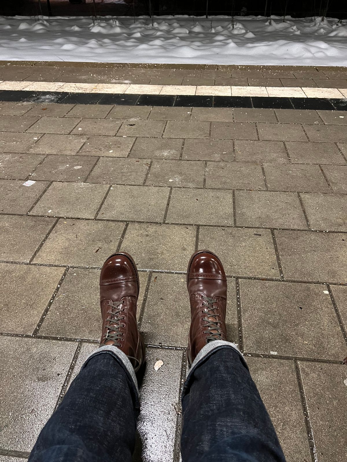Photo by brunizam on December 6, 2023 of the Corcoran CV1511 in Performance "Spit Shine-able" leather.