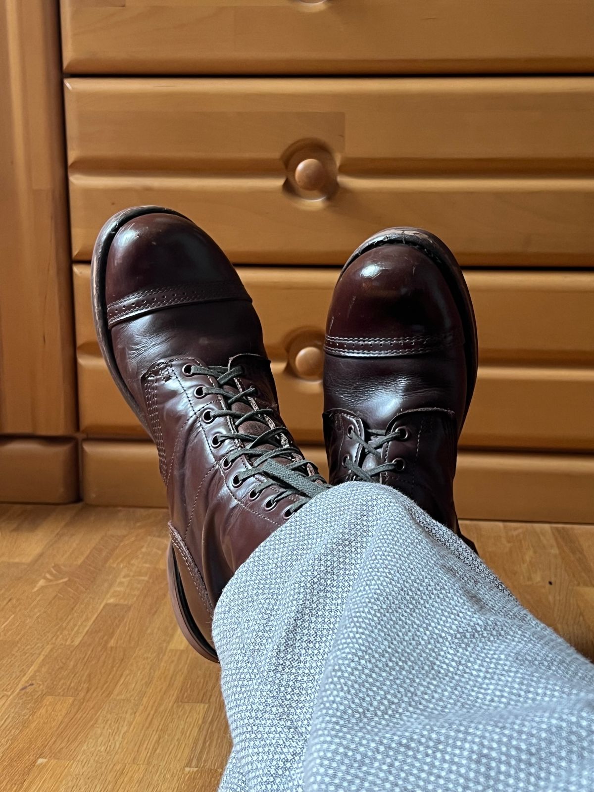 Photo by brunizam on February 1, 2024 of the Corcoran CV1511 in Performance "Spit Shine-able" leather.