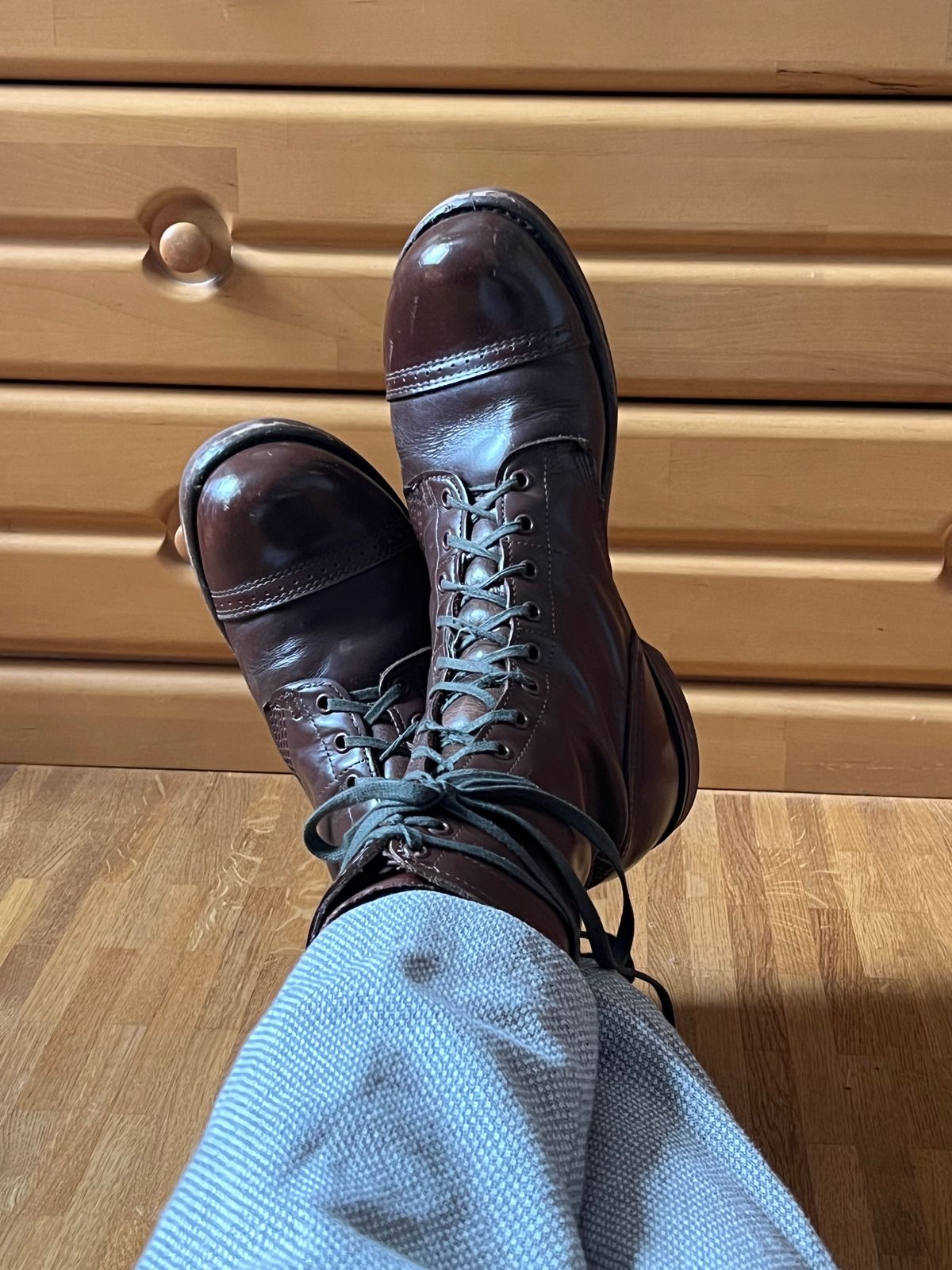 Photo by brunizam on February 1, 2024 of the Corcoran CV1511 in Performance "Spit Shine-able" leather.