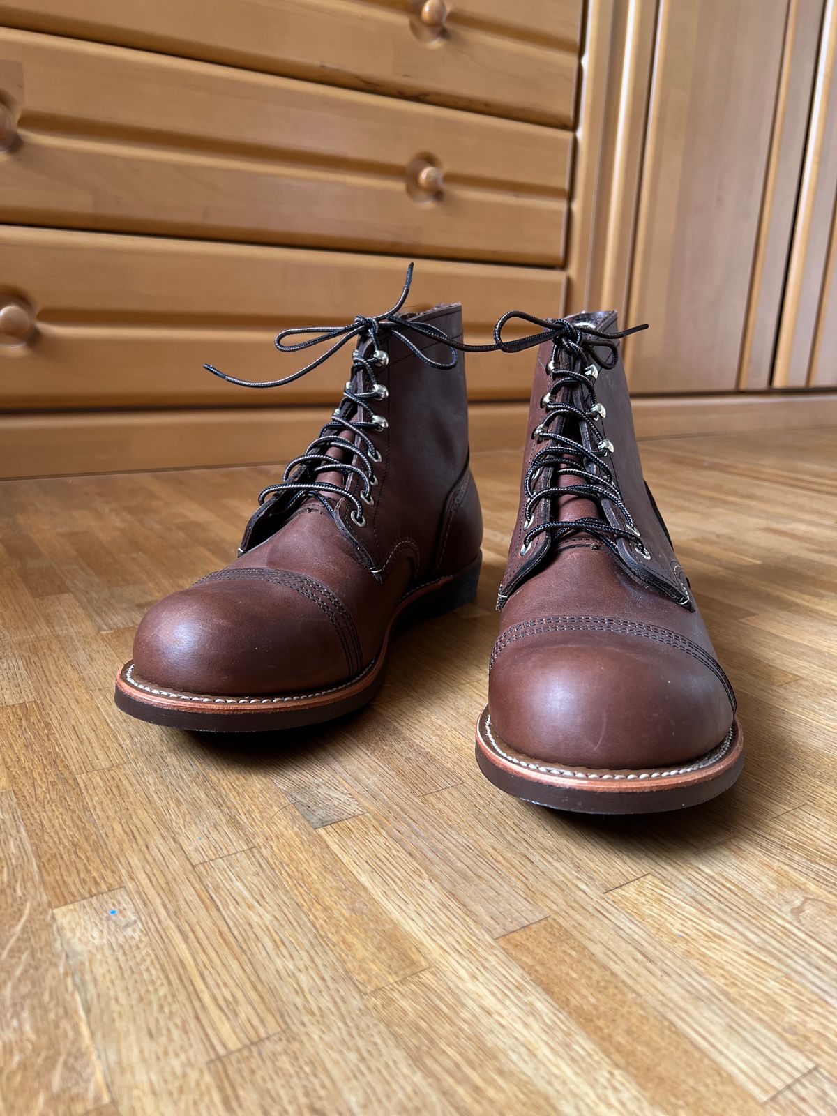 Photo by brunizam on November 1, 2025 of the Red Wing Iron Ranger in S.B. Foot Amber Harness.