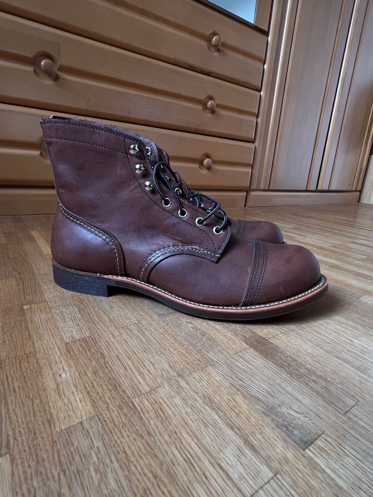 Photo by brunizam on November 1, 2025 of the Red Wing Iron Ranger in S.B. Foot Amber Harness.