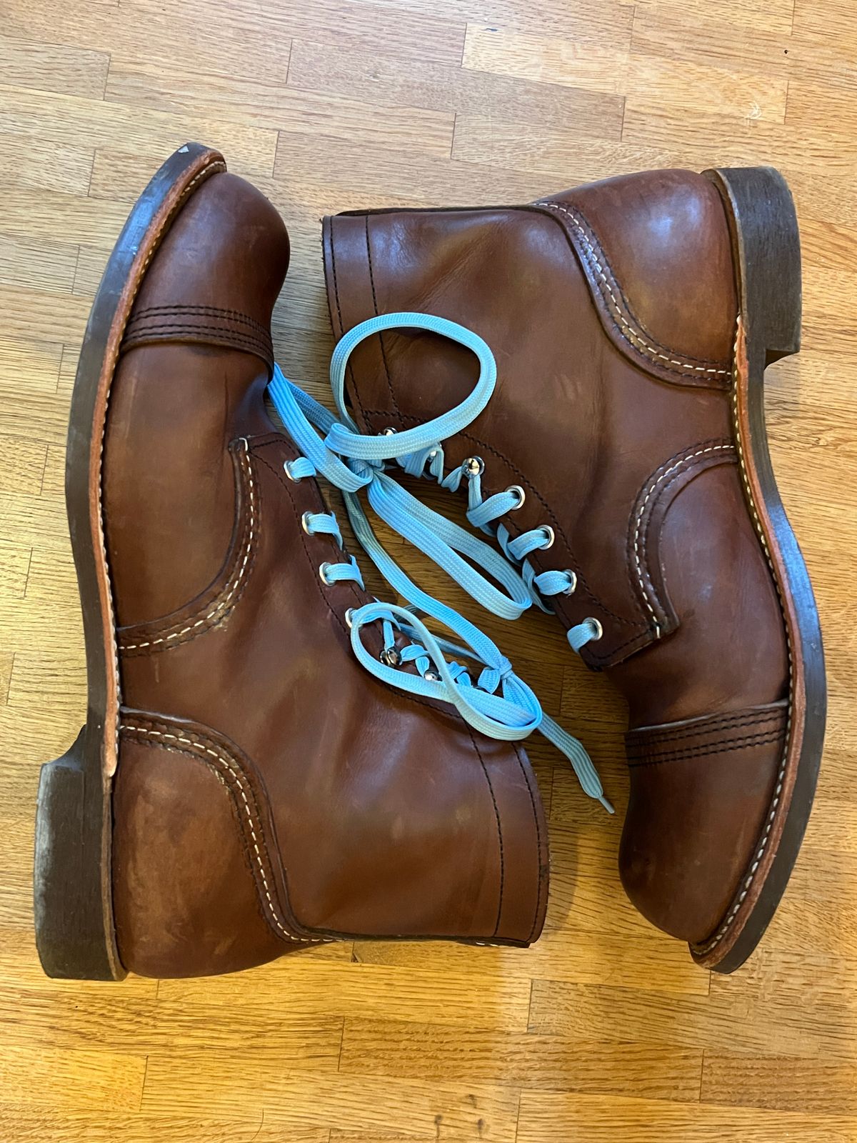 Photo by brunizam on December 2, 2025 of the Red Wing Iron Ranger in S.B. Foot Amber Harness.