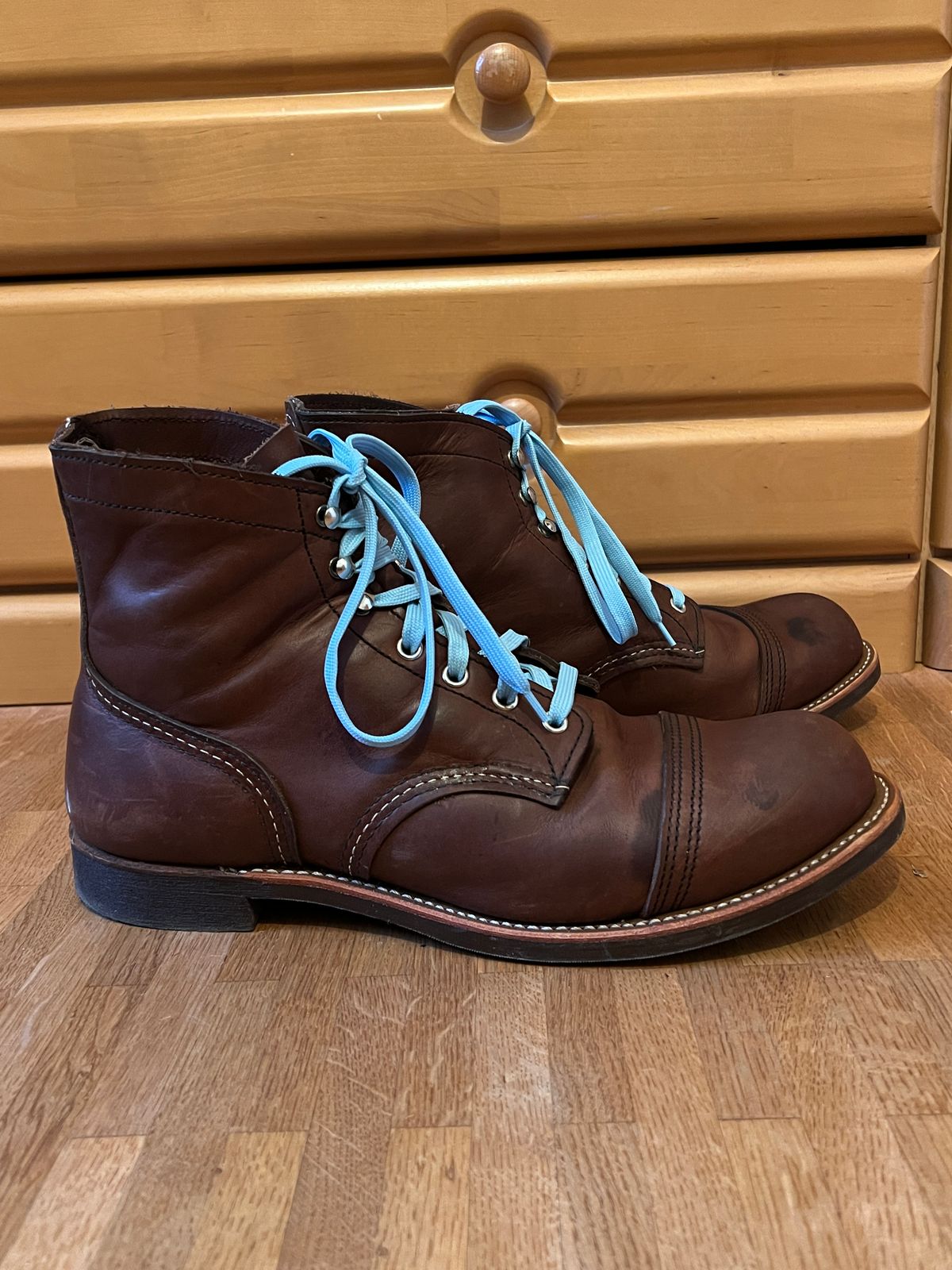 Photo by brunizam on December 2, 2025 of the Red Wing Iron Ranger in S.B. Foot Amber Harness.