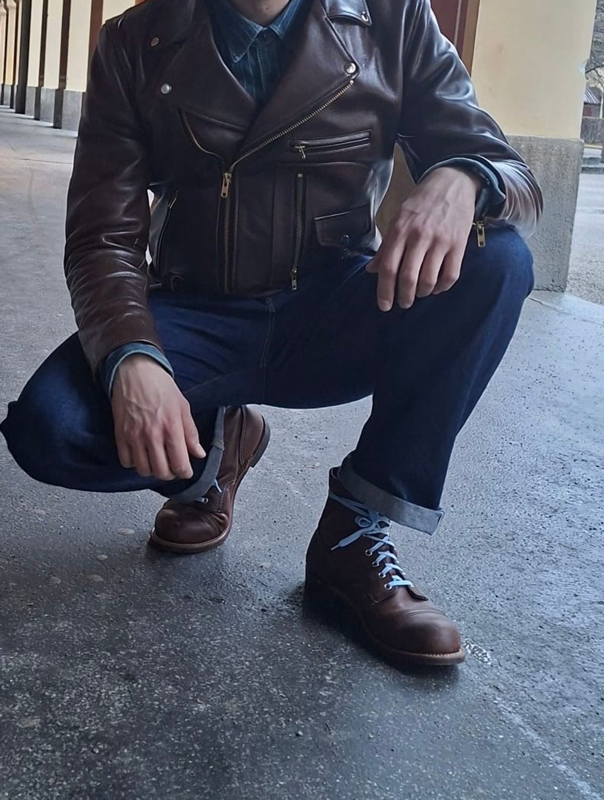 Photo by brunizam on December 8, 2025 of the Red Wing Iron Ranger in S.B. Foot Amber Harness.