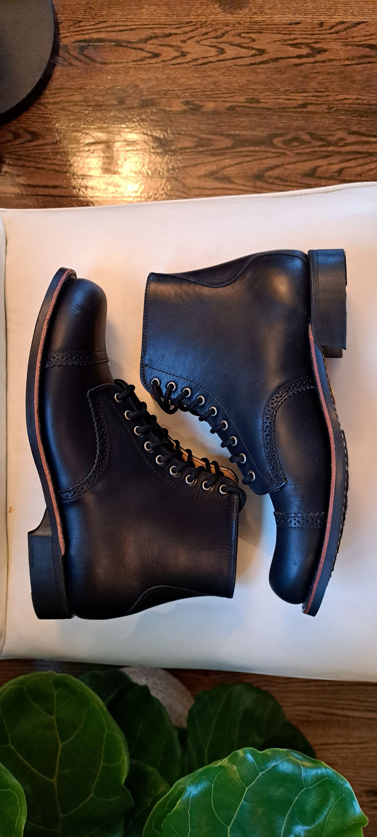 Photo by Roflround on October 4, 2024 of the Canada West Boots Canada West Boots / WM. Moorby 2821 in Horween Black Chromexcel.