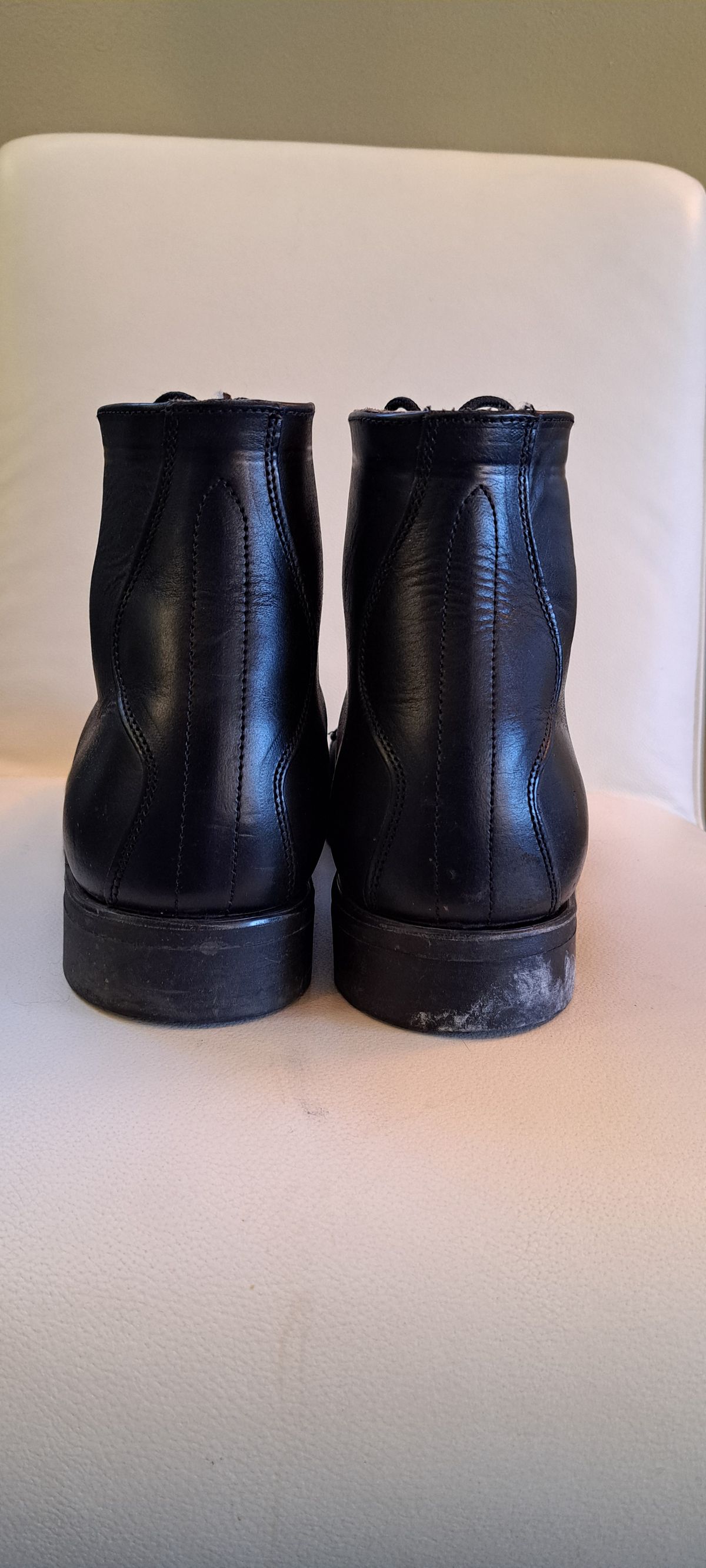 Photo by Roflround on November 3, 2024 of the Canada West Boots Canada West Boots / WM. Moorby 2821 in Horween Black Chromexcel.