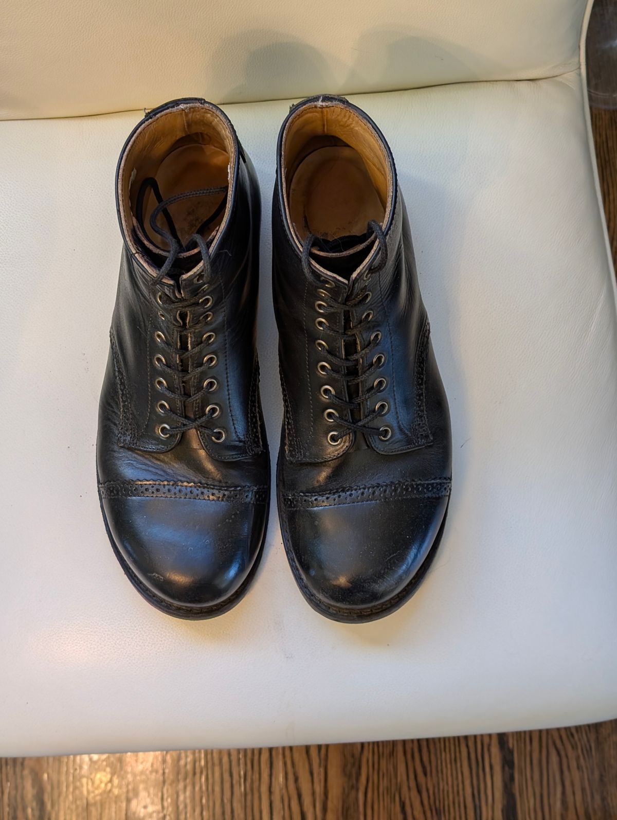 Photo by Roflround on March 6, 2025 of the Canada West Boots Canada West Boots / WM. Moorby 2821 in Horween Black Chromexcel.