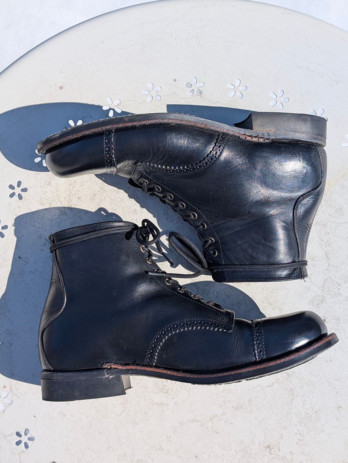Photo by Roflround on April 3, 2025 of the Canada West Boots Canada West Boots / WM. Moorby 2821 in Horween Black Chromexcel.