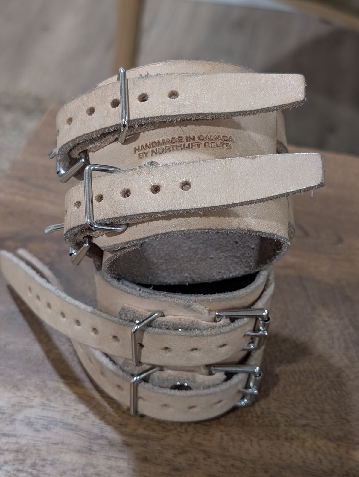 Photo by Roflround on January 6, 2026 of the Northlift Belts Wrist Wraps in Unknown Natural Veg Tan.