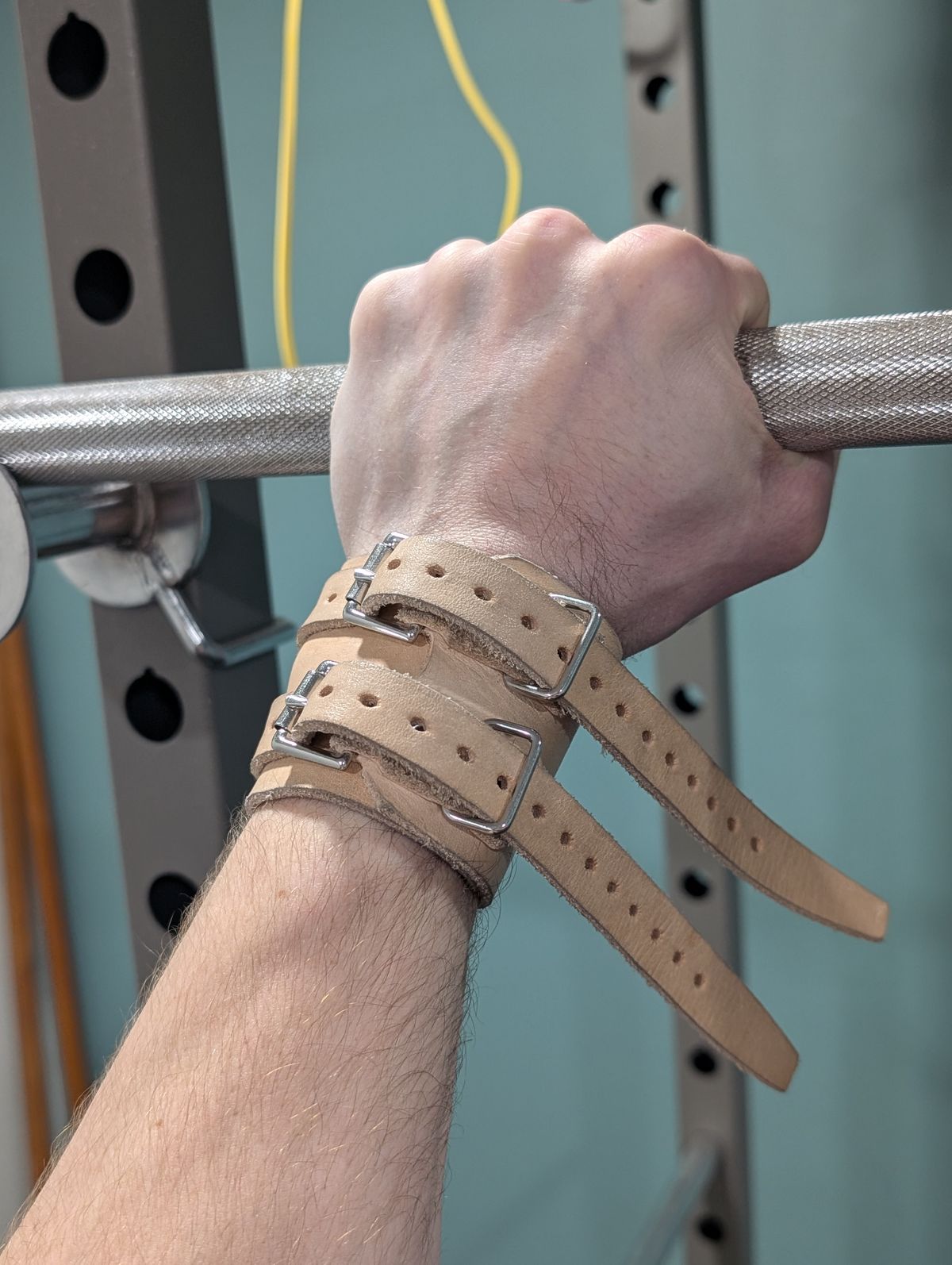 Photo by Roflround on January 6, 2026 of the Northlift Belts Wrist Wraps in Unknown Natural Veg Tan.