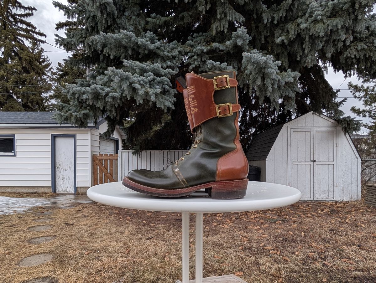 Photo by Roflround on April 5, 2026 of the Fortis Boots Custom Model in Indonesian Medium Brown Pull Up & Indonesian Olive.