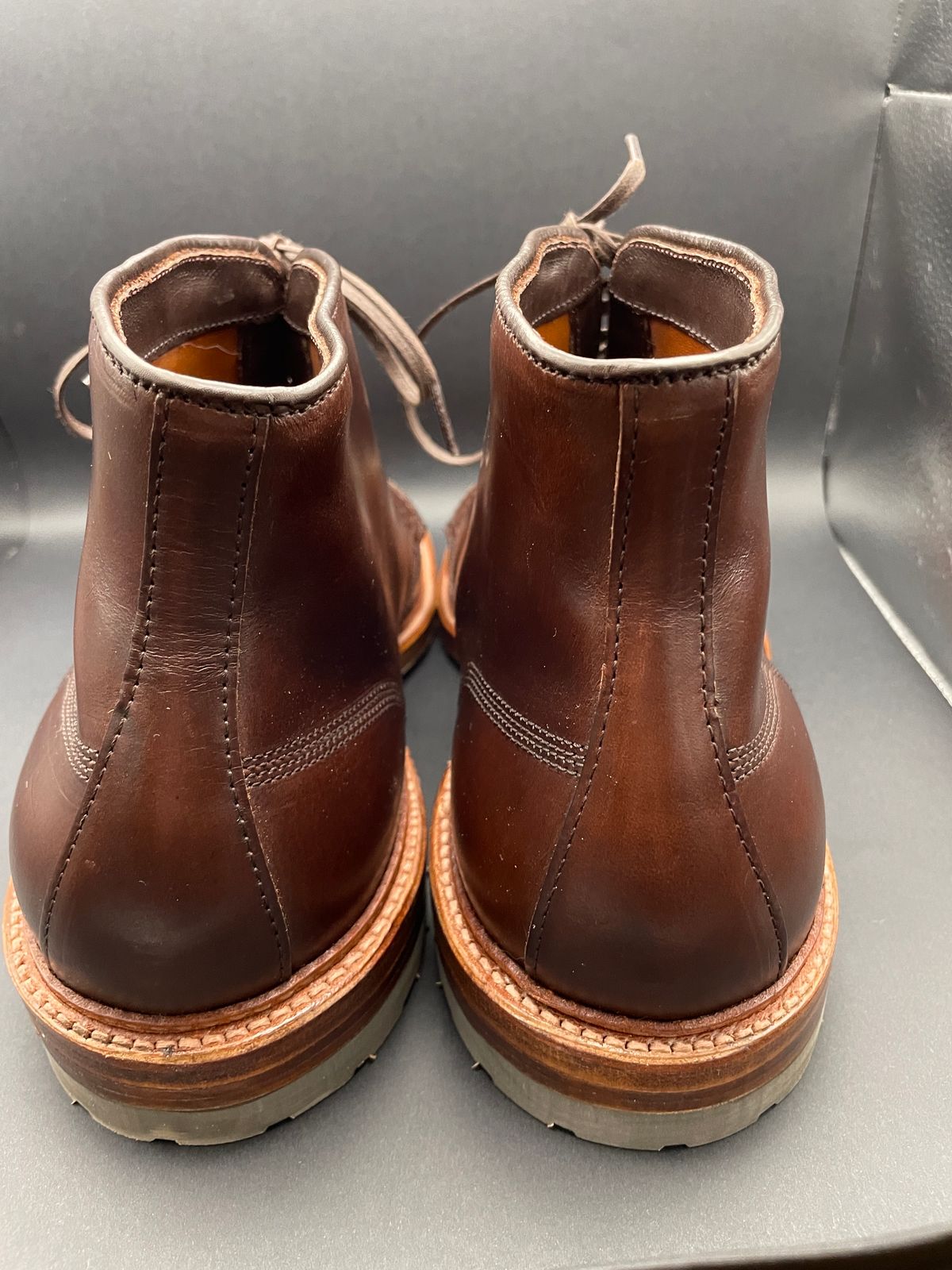 Photo by K_J_M_51 on October 1, 2023 of the Alden Indy Boot in Horween Brown Chromexcel.