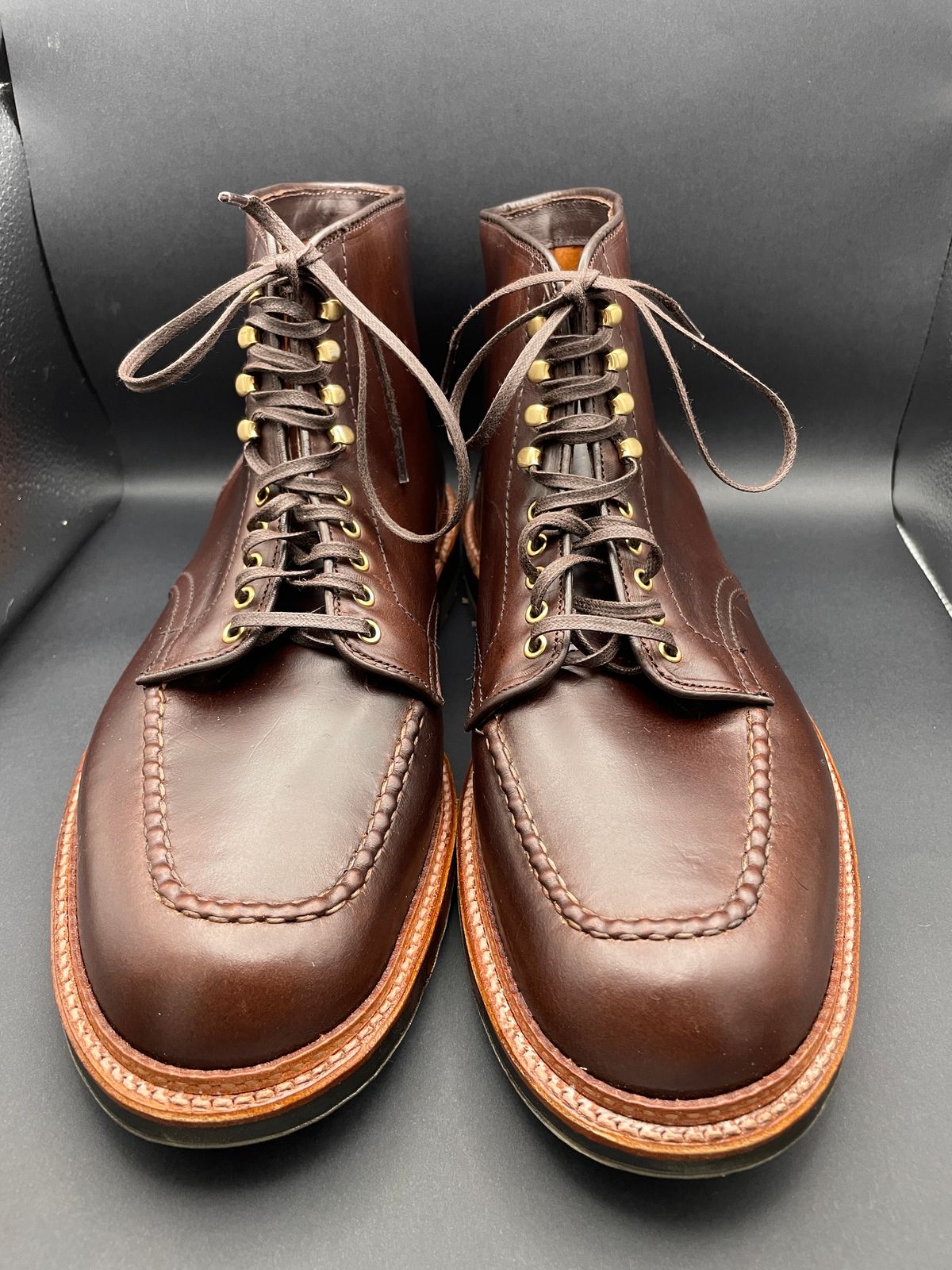 Photo by K_J_M_51 on October 1, 2023 of the Alden Indy Boot in Horween Brown Chromexcel.