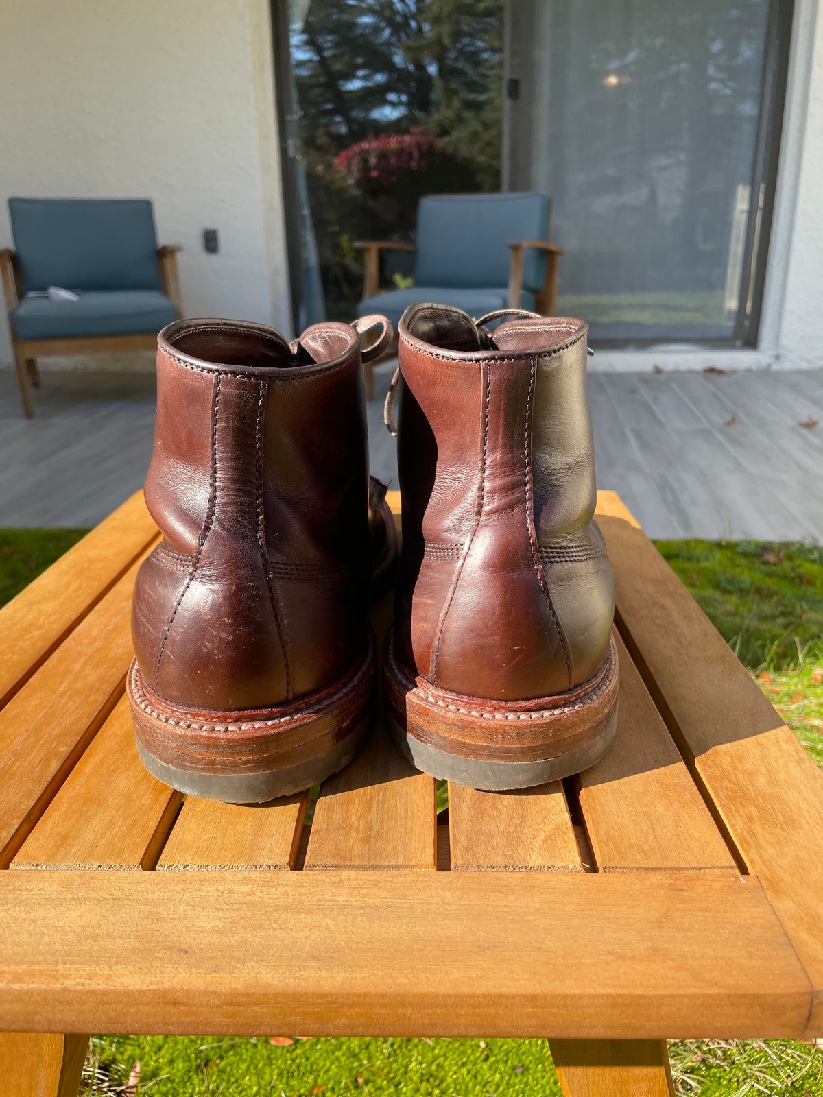Photo by K_J_M_51 on November 3, 2023 of the Alden Indy Boot in Horween Brown Chromexcel.