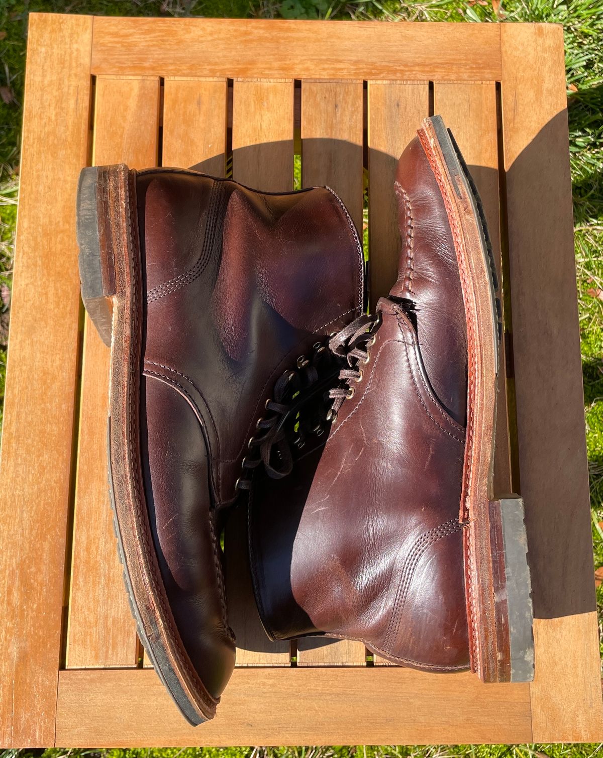 Photo by K_J_M_51 on November 3, 2023 of the Alden Indy Boot in Horween Brown Chromexcel.