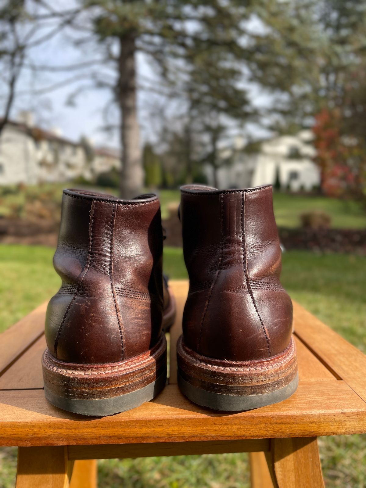Photo by K_J_M_51 on December 2, 2023 of the Alden Indy Boot in Horween Brown Chromexcel.