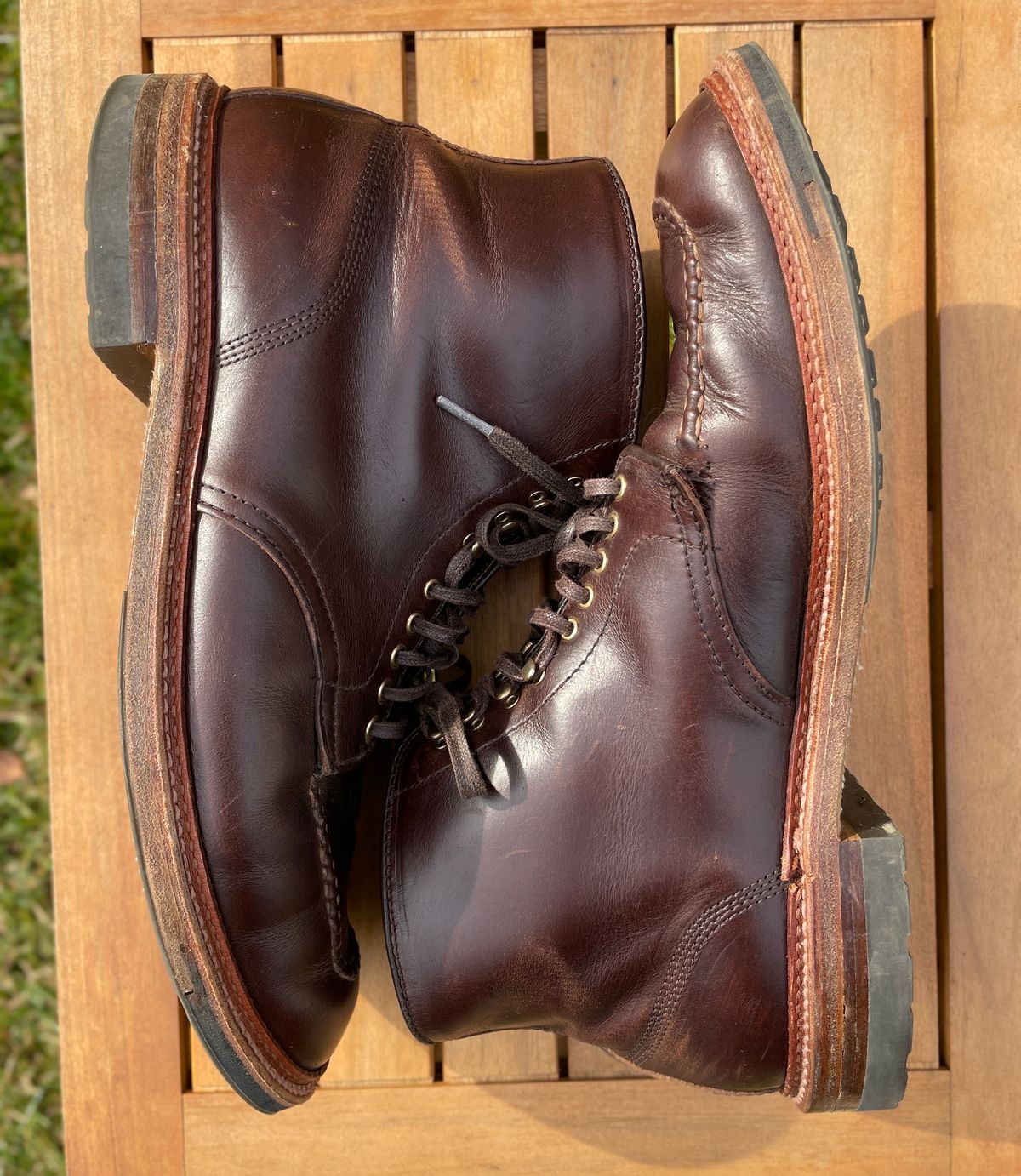 Photo by K_J_M_51 on December 2, 2023 of the Alden Indy Boot in Horween Brown Chromexcel.