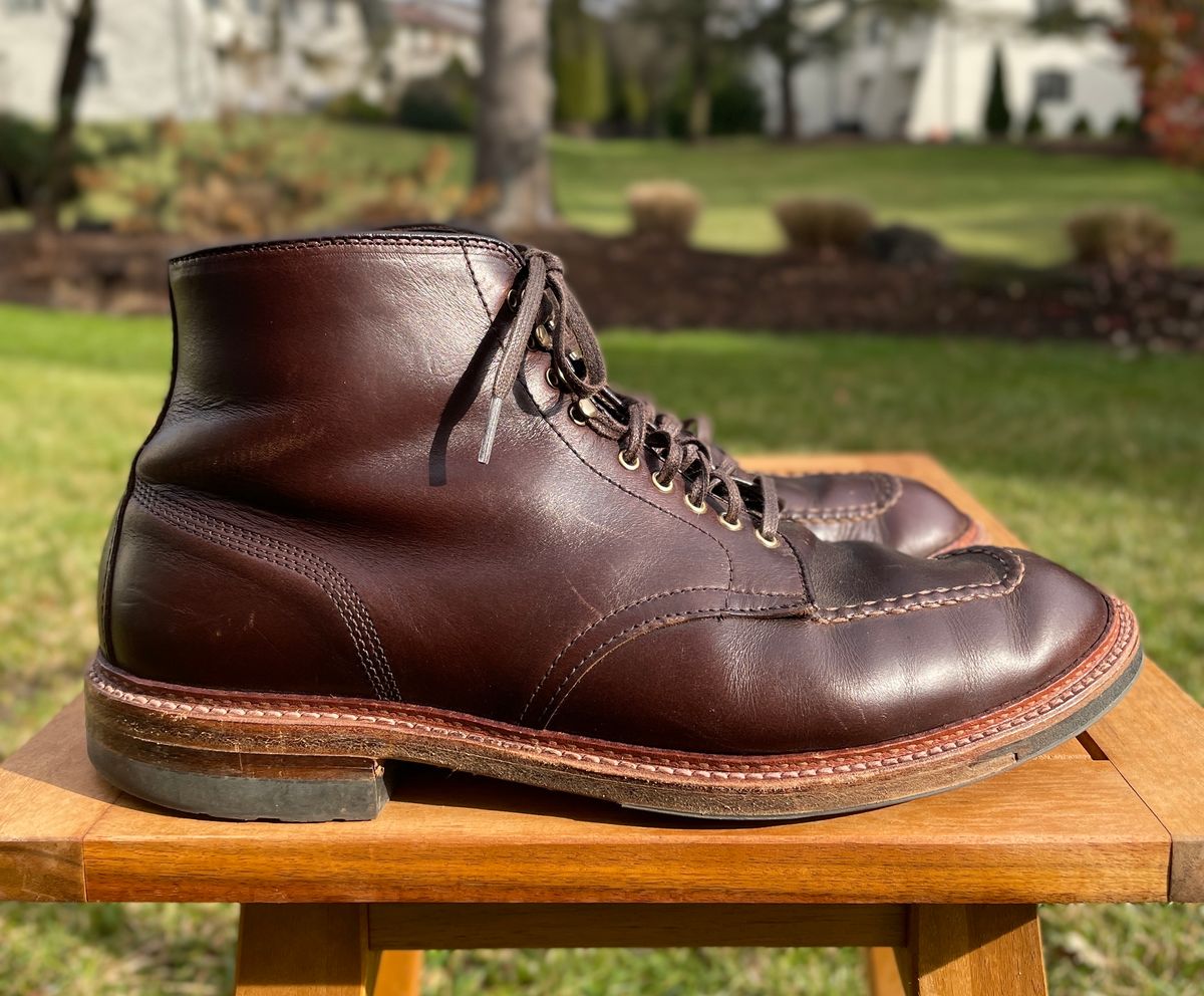 Photo by K_J_M_51 on December 2, 2023 of the Alden Indy Boot in Horween Brown Chromexcel.