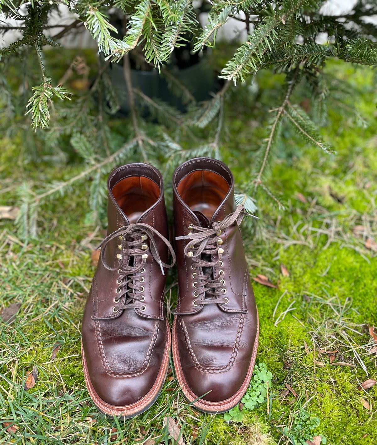 Photo by K_J_M_51 on January 3, 2024 of the Alden Indy Boot in Horween Brown Chromexcel.