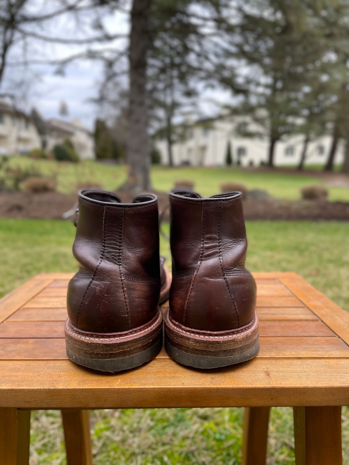 Photo by K_J_M_51 on January 3, 2024 of the Alden Indy Boot in Horween Brown Chromexcel.