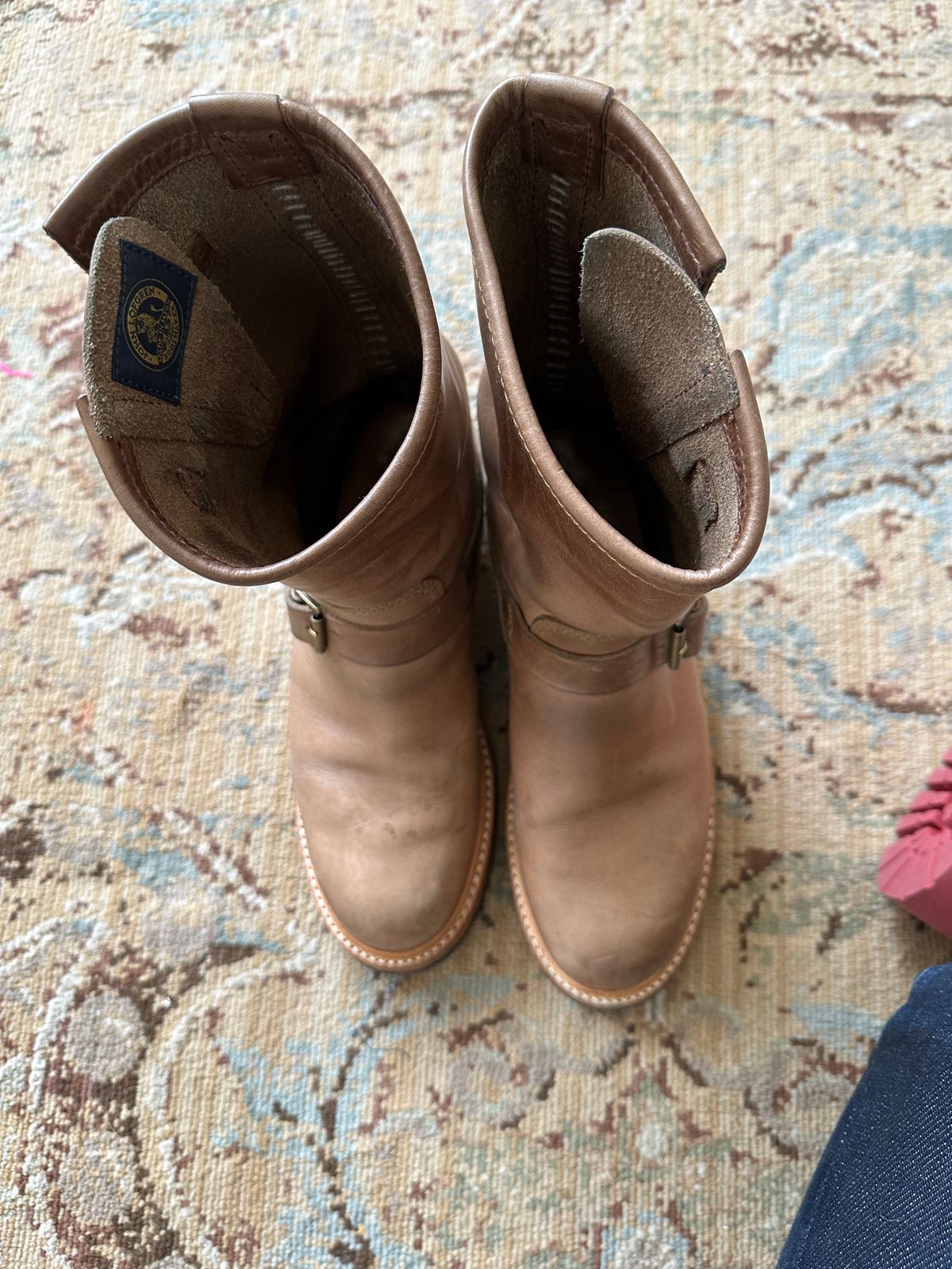 Photo by groverwear on December 4, 2022 of the John Lofgren Wabash Engineer Boots in Horween Natural Chromexcel.