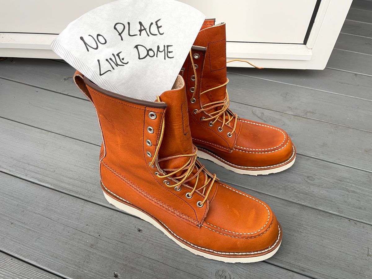 Photo by Qltyboots on November 1, 2022 of the Red Wing 8-Inch Classic Moc in S.B. Foot Oro Legacy.