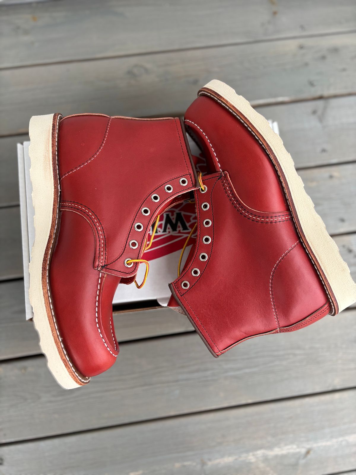 Photo by Qltyboots on October 1, 2025 of the Red Wing 6-Inch Classic Moc in S.B. Foot Oro-Russet Portage.