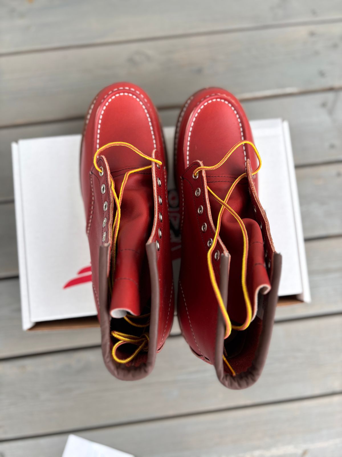 Photo by Qltyboots on October 1, 2025 of the Red Wing 6-Inch Classic Moc in S.B. Foot Oro-Russet Portage.