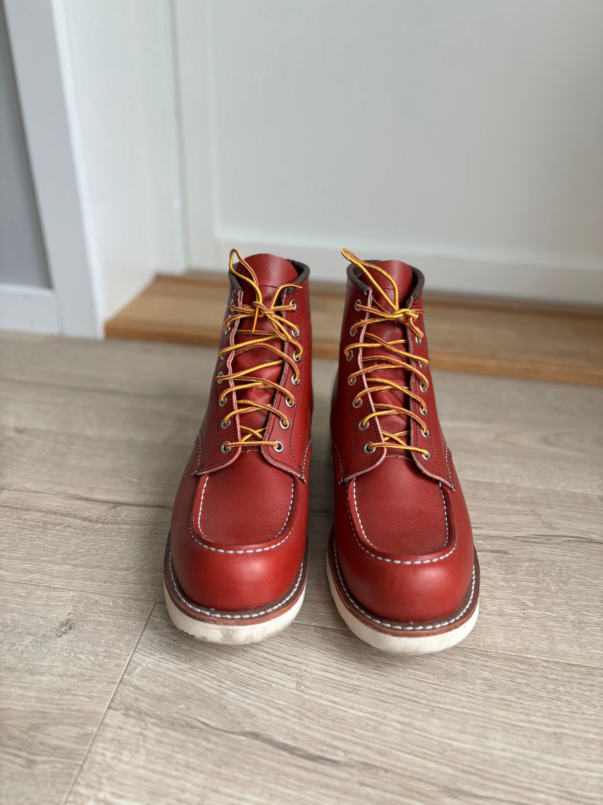Photo by Qltyboots on November 4, 2025 of the Red Wing 6-Inch Classic Moc in S.B. Foot Oro-Russet Portage.