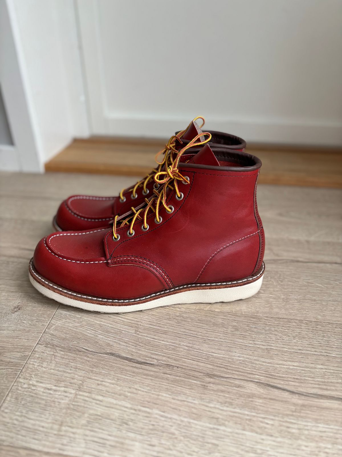 Photo by Qltyboots on November 4, 2025 of the Red Wing 6-Inch Classic Moc in S.B. Foot Oro-Russet Portage.