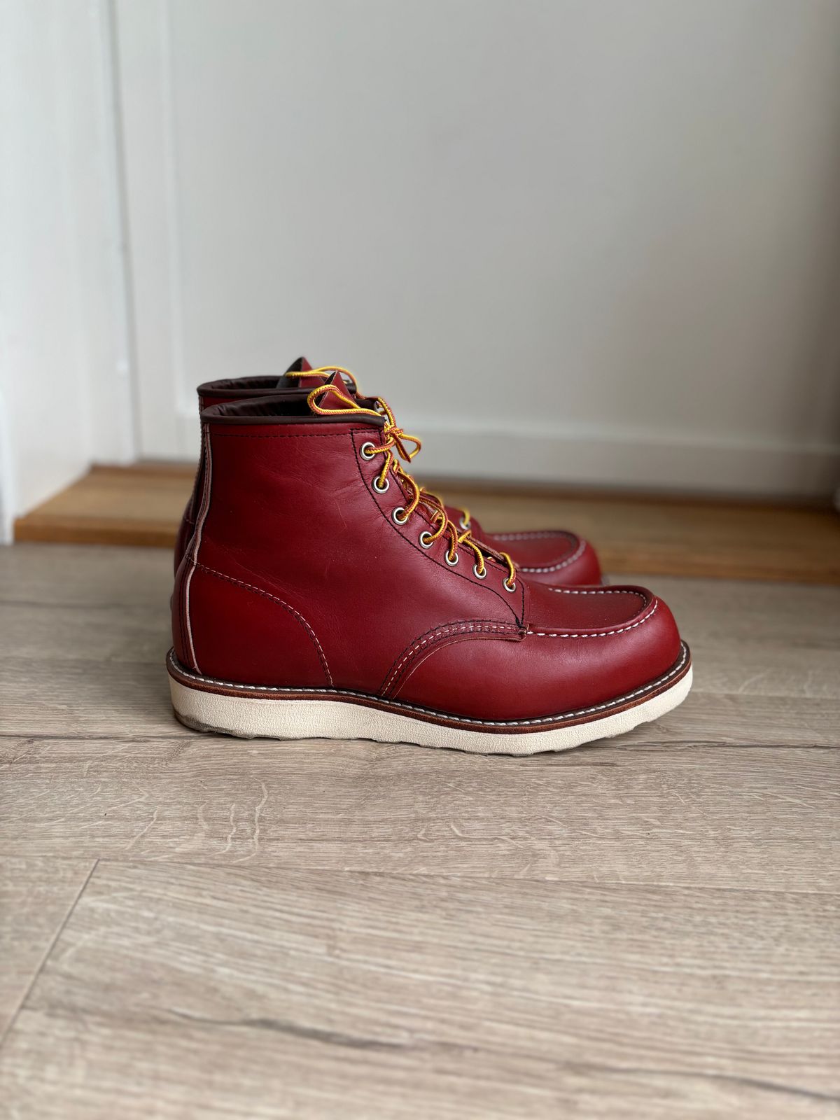Photo by Qltyboots on November 4, 2025 of the Red Wing 6-Inch Classic Moc in S.B. Foot Oro-Russet Portage.