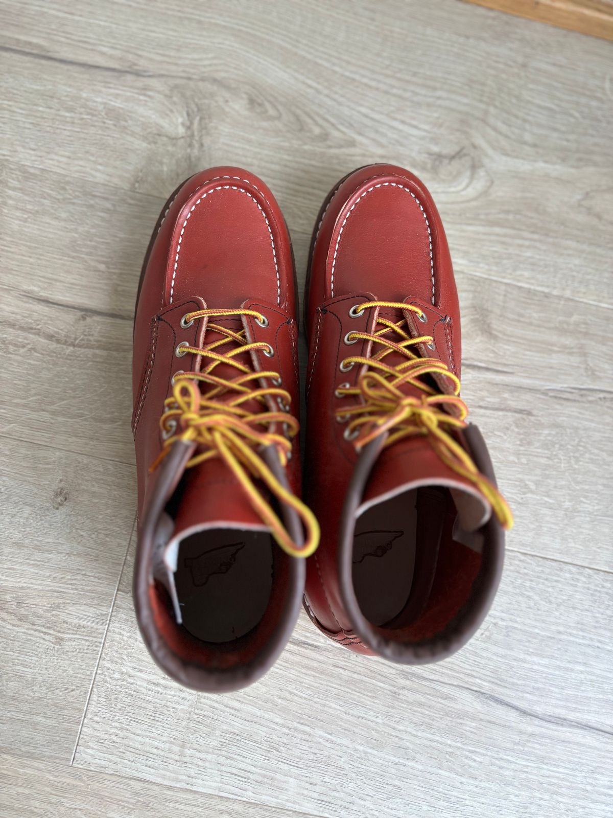 Photo by Qltyboots on November 4, 2025 of the Red Wing 6-Inch Classic Moc in S.B. Foot Oro-Russet Portage.