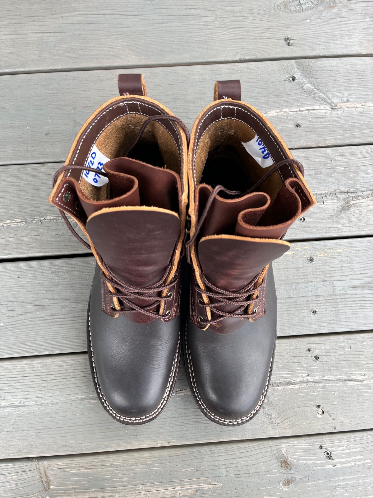 Photo by Qltyboots on October 2, 2023 of the Frank's Boots Wilshire in Seidel Mocha Oil Tan.