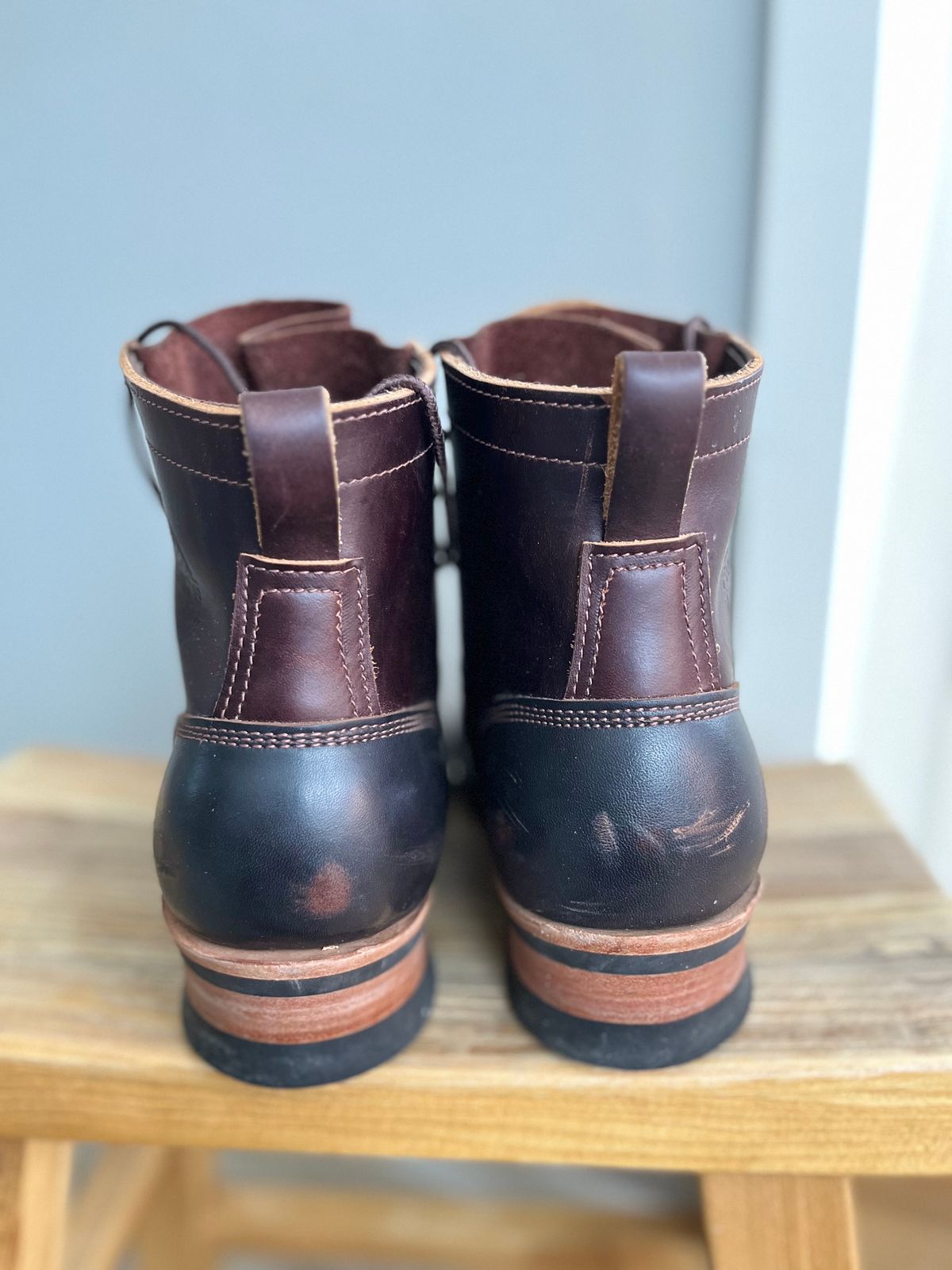 Photo by Qltyboots on December 1, 2023 of the Frank's Boots Wilshire in Seidel Mocha Oil Tan.