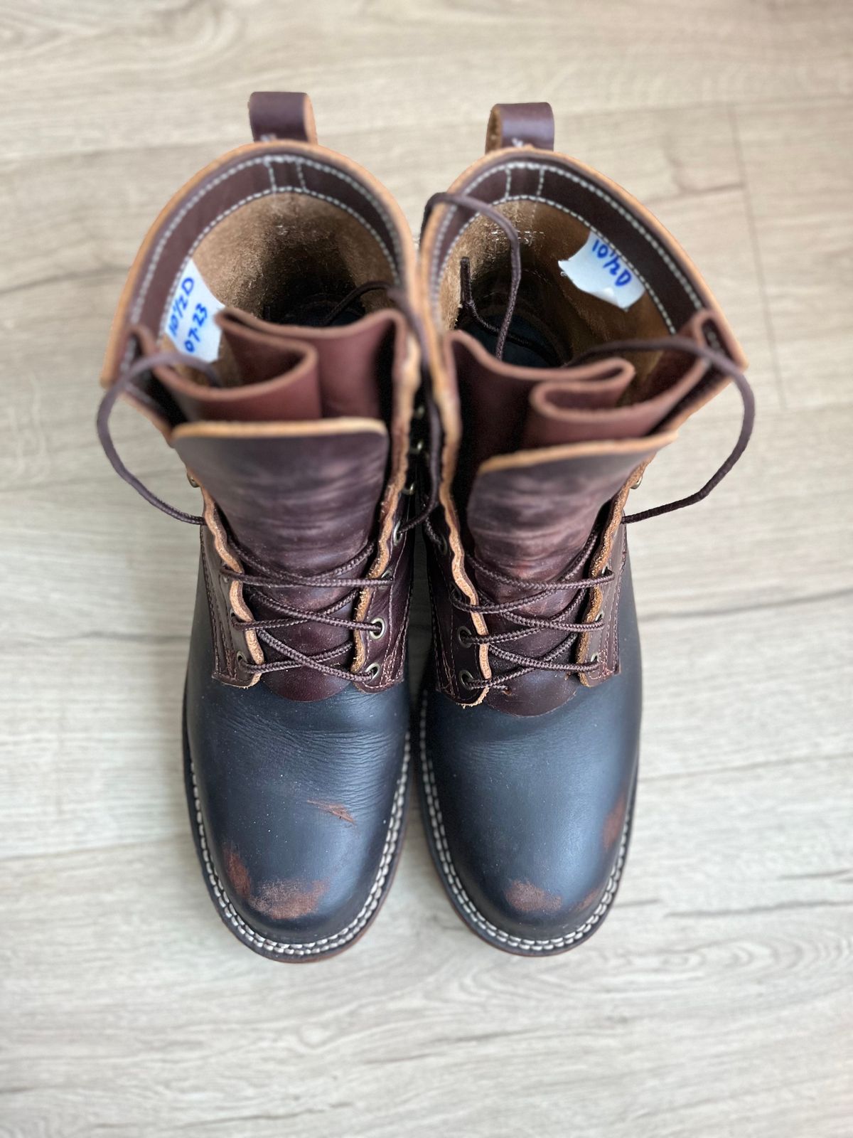 Photo by Qltyboots on December 1, 2023 of the Frank's Boots Wilshire in Seidel Mocha Oil Tan.