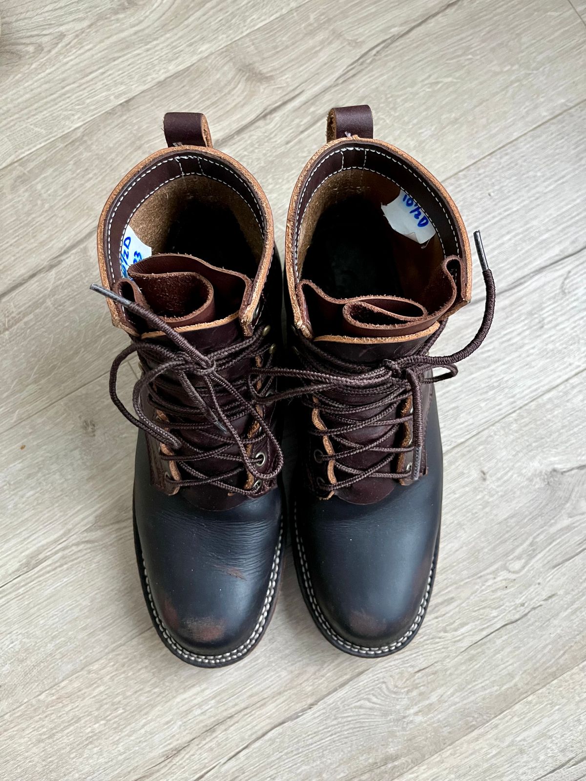 Photo by Qltyboots on February 1, 2024 of the Frank's Boots Wilshire in Seidel Mocha Oil Tan.