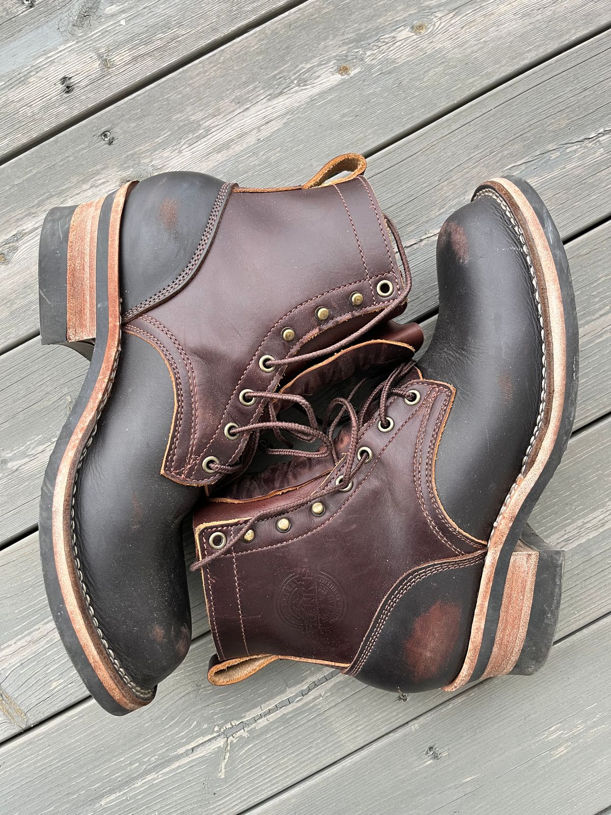 Photo by Qltyboots on April 2, 2024 of the Frank's Boots Wilshire in Seidel Mocha Oil Tan.